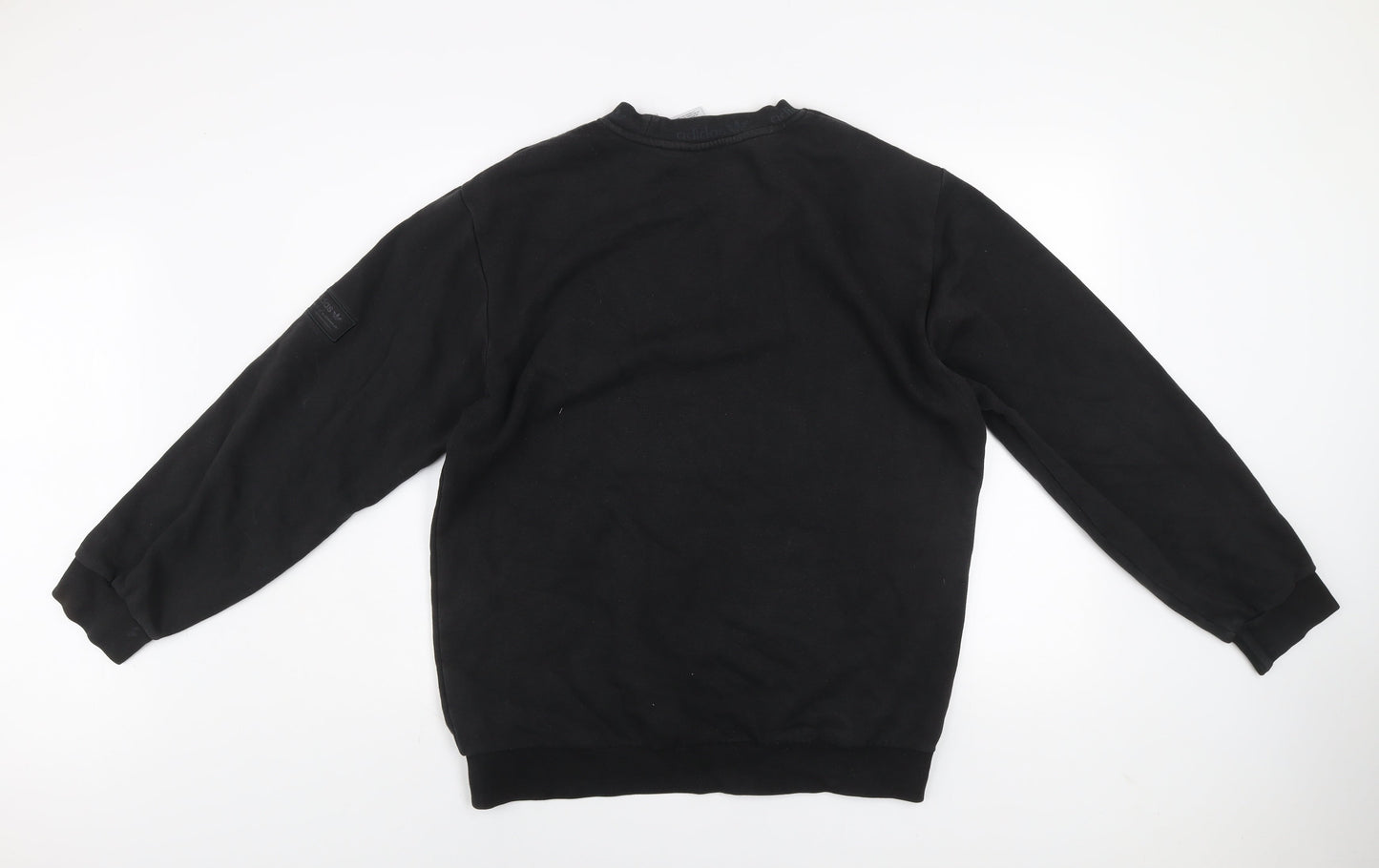 Adidas Men's Black Crew Neck Sweatshirt Size M Cotton Blend Casual