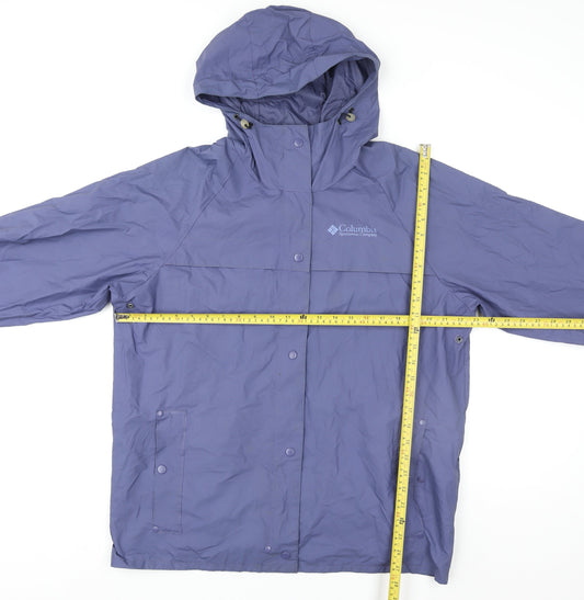 Columbia Blue Waterproof Hooded Rain Jacket Unisex M
