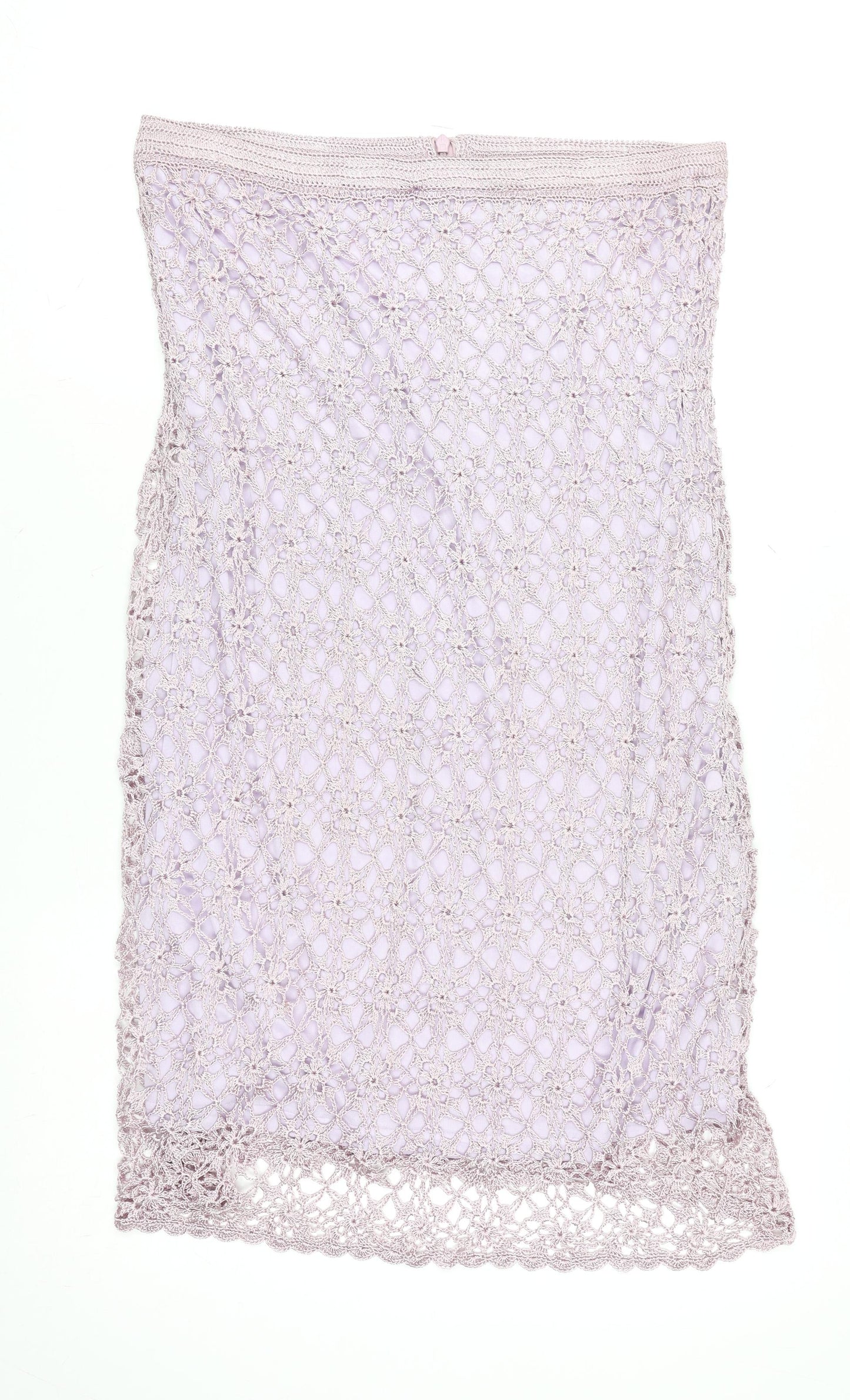 Claire Kennedy Women’s Purple Handmade Crochet Knit Skirt Size 4