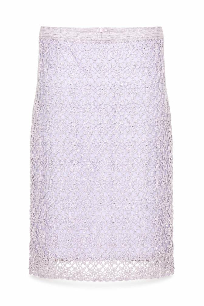 Claire Kennedy Women’s Purple Handmade Crochet Knit Skirt Size 4
