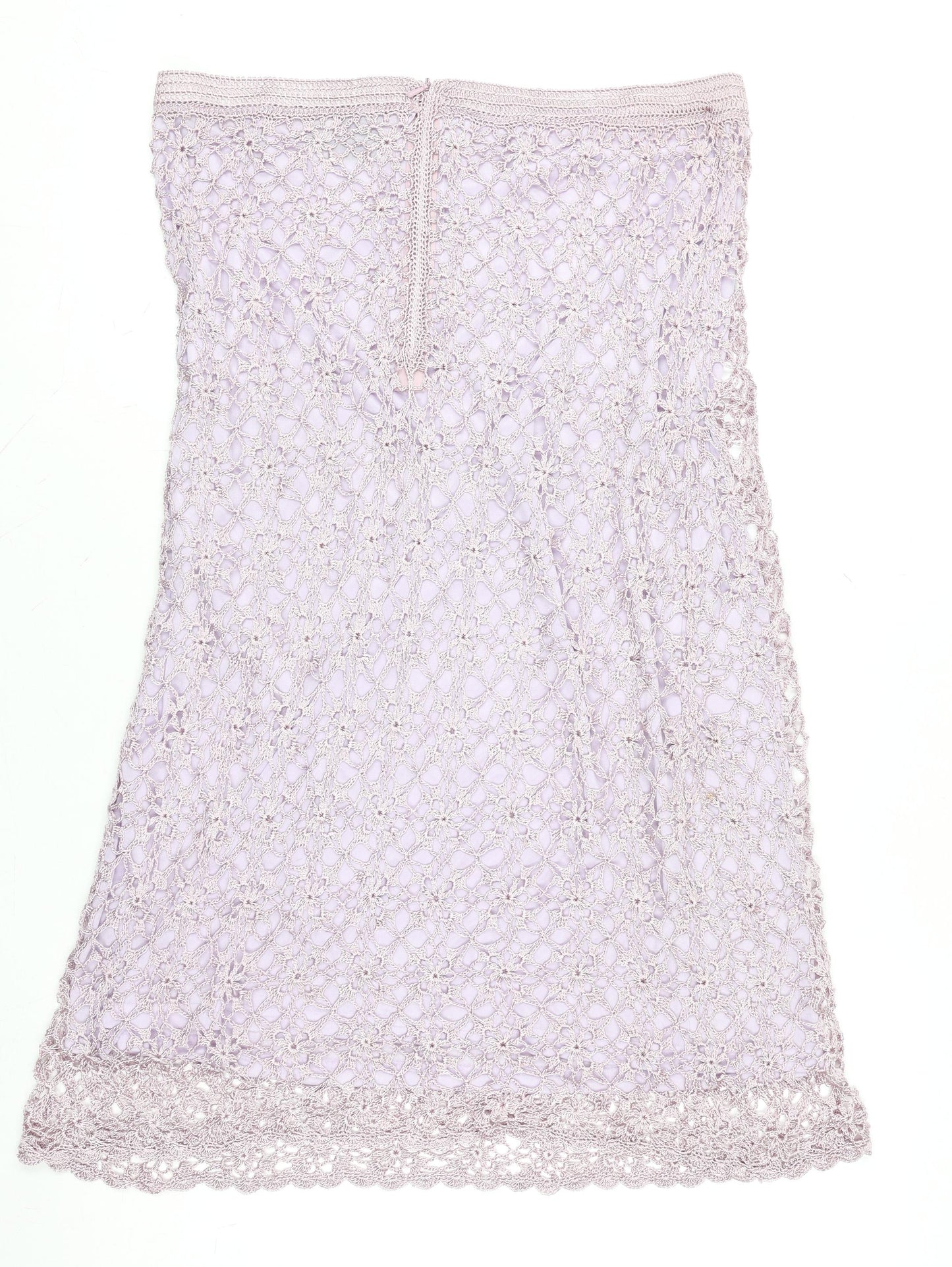 Claire Kennedy Women’s Purple Handmade Crochet Knit Skirt Size 4