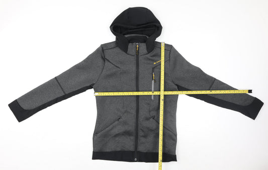 Quechua Men's Grey Softshell Hiking Jacket S Hooded Windproof