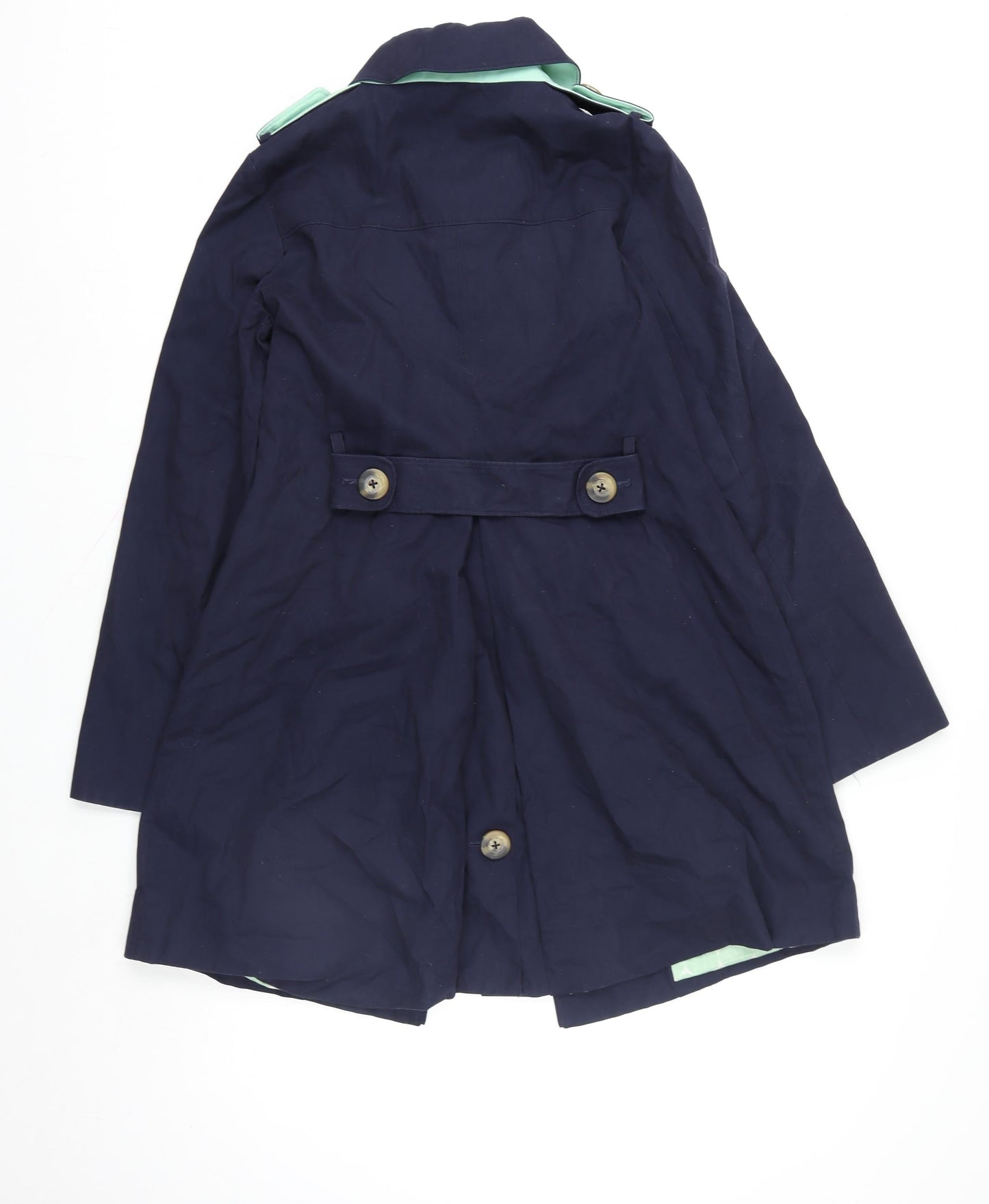 Womens UK Size 6 Regular Boden Blue Cotton Coat