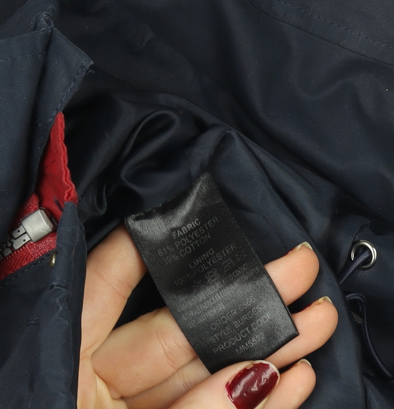 Skopes Men's Blue L Regular Mid-Length Water Resistant Jacket