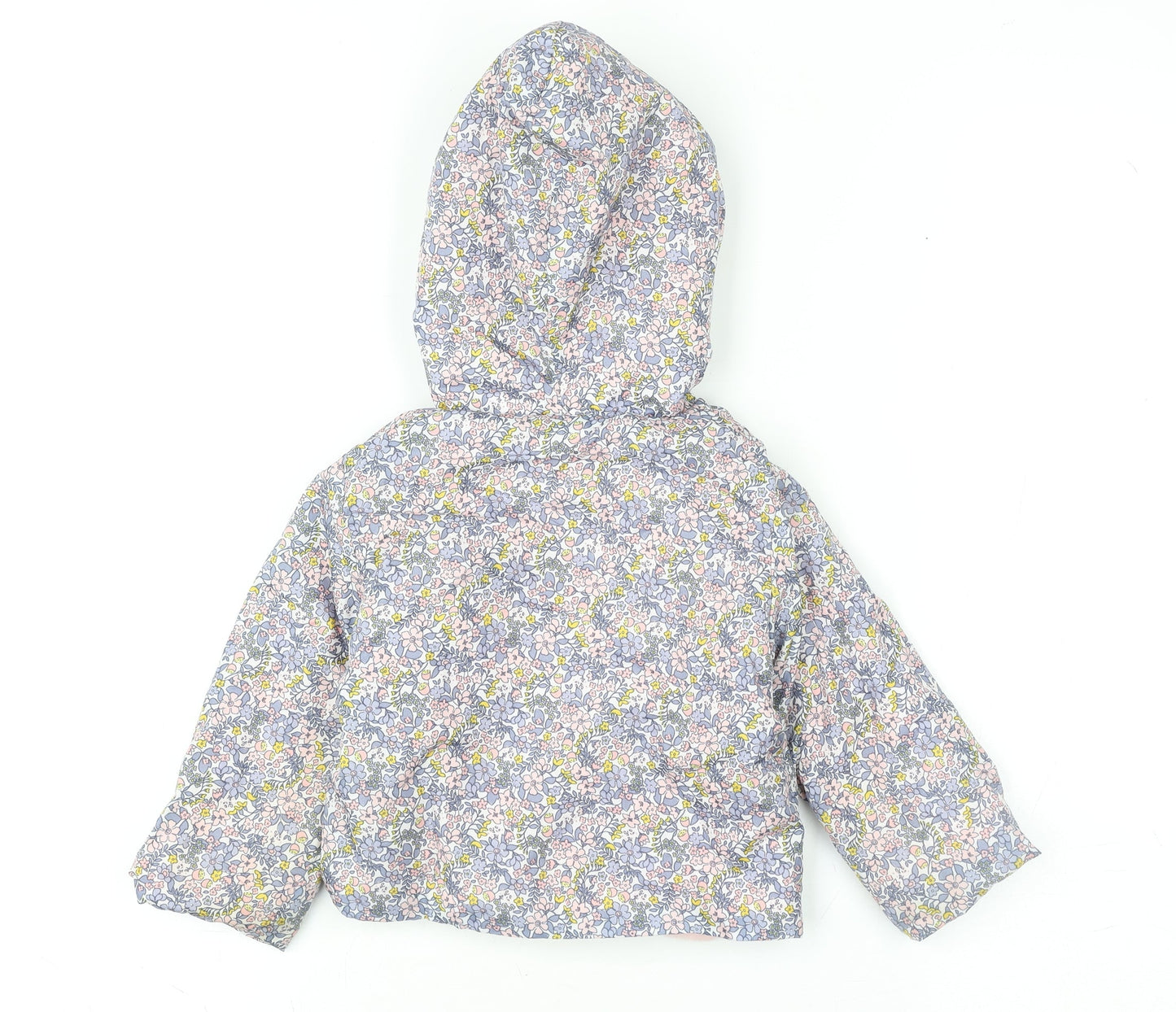 Penelope Mack Girls Multicoloured Floral Hooded Puffer Jacket 18 Months