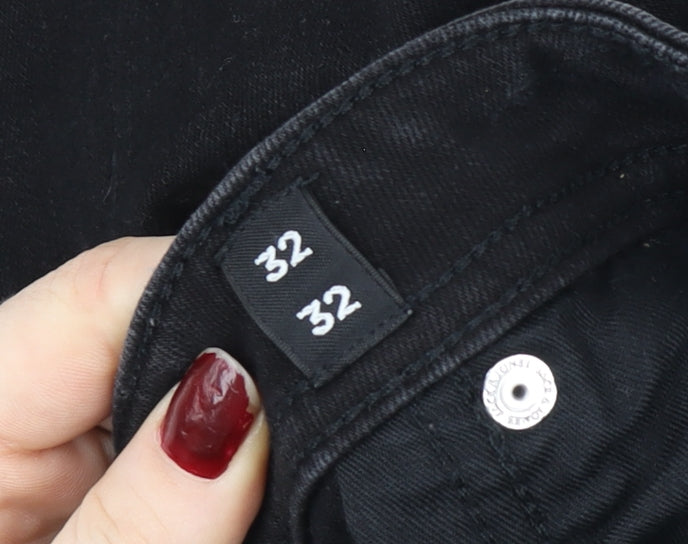 Jack & Jones Men's Black Slim Fit Denim Jeans 32x32