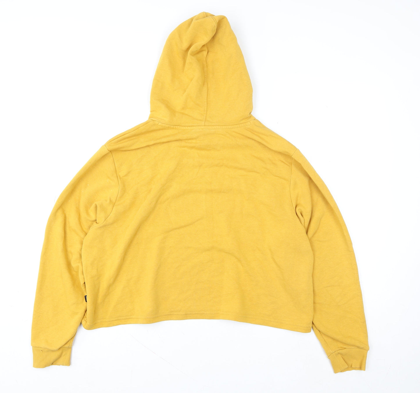 Mens UK L Regular PUMA Yellow Pullover Hoodie