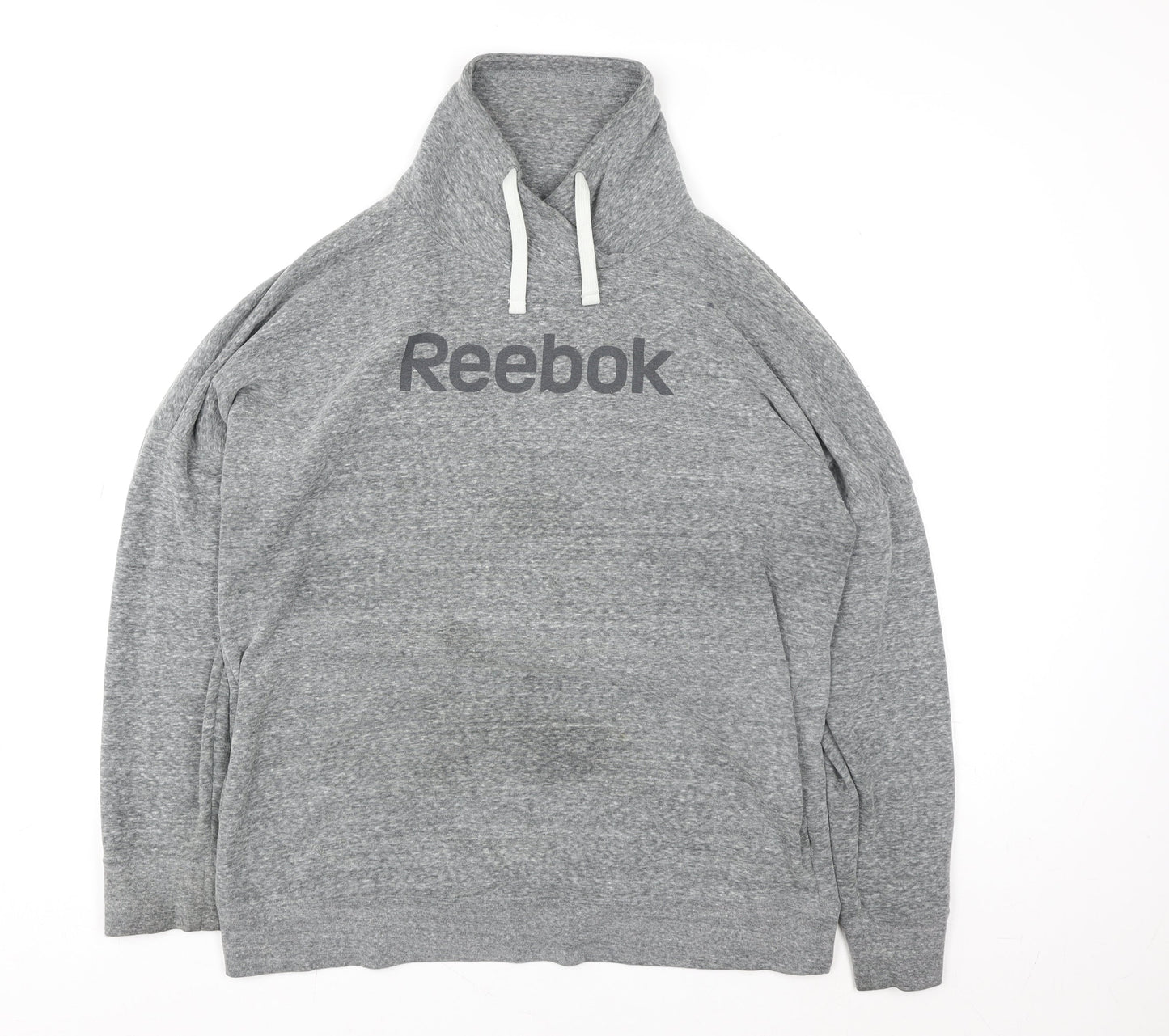 Mens UK XL Regular Reebok Grey Pullover Sweatshirt