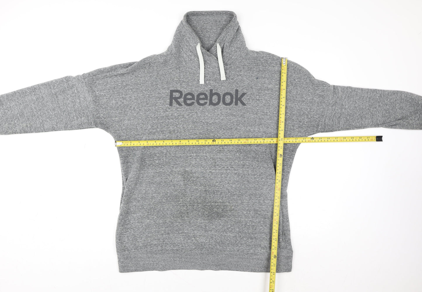 Mens UK XL Regular Reebok Grey Pullover Sweatshirt