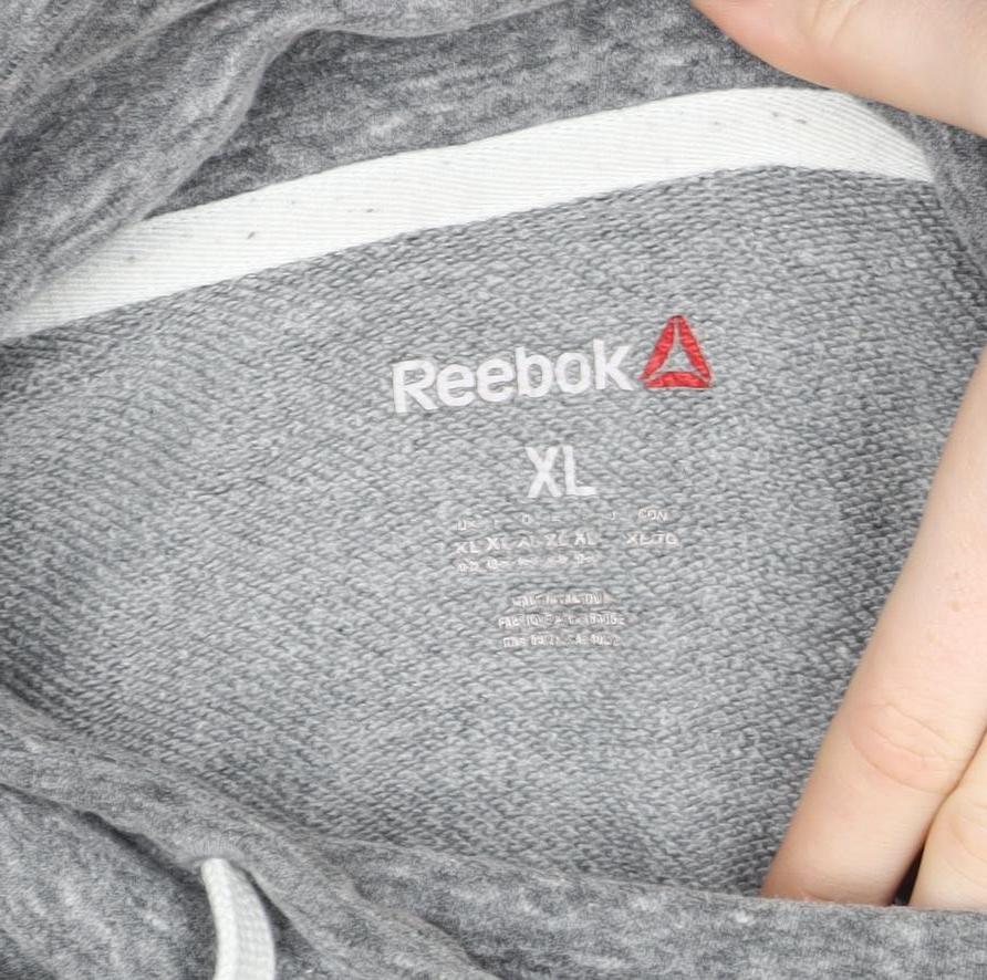 Mens UK XL Regular Reebok Grey Pullover Sweatshirt