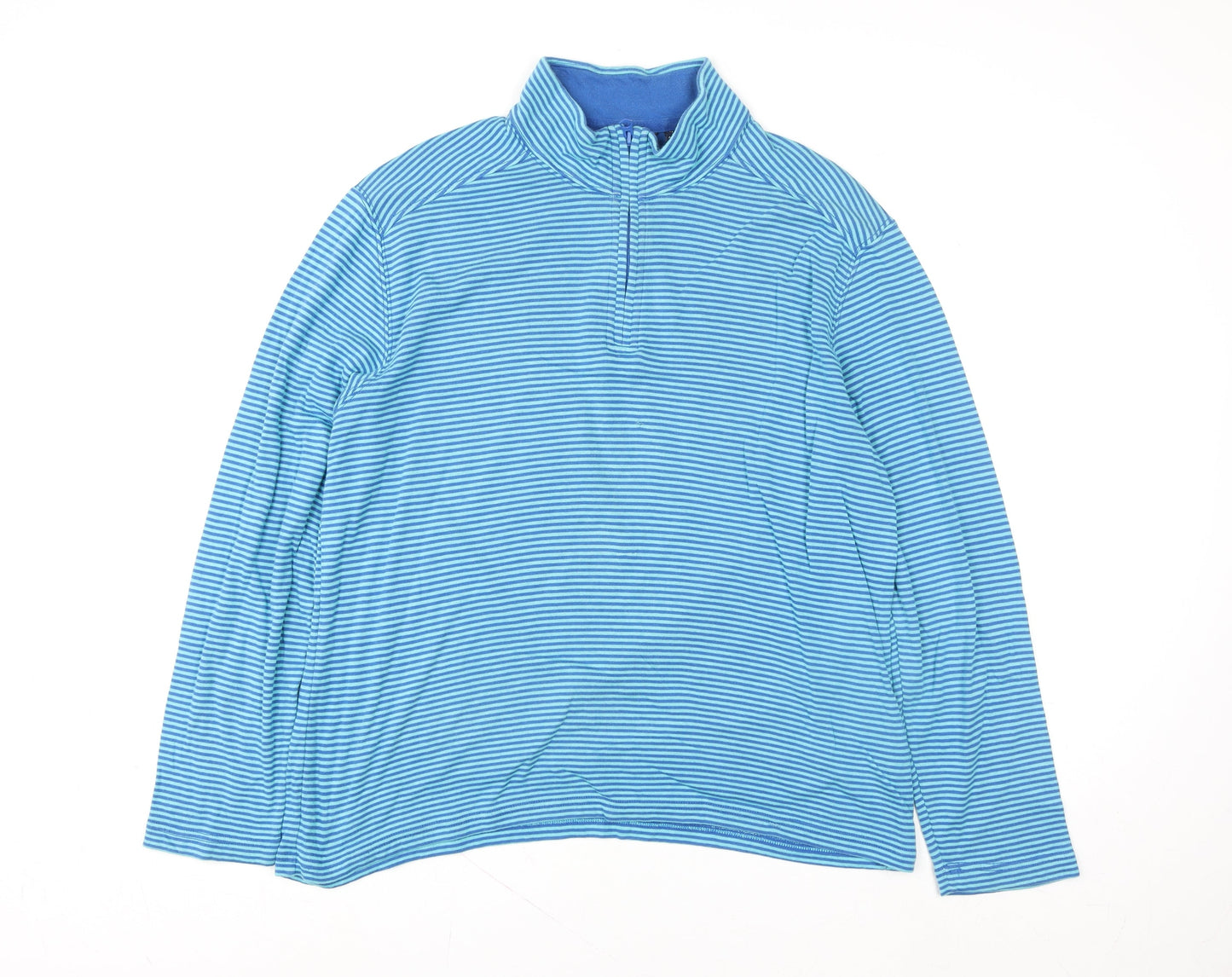 Womens UK L Regular Lands' End Blue Pullover Sweatshirt