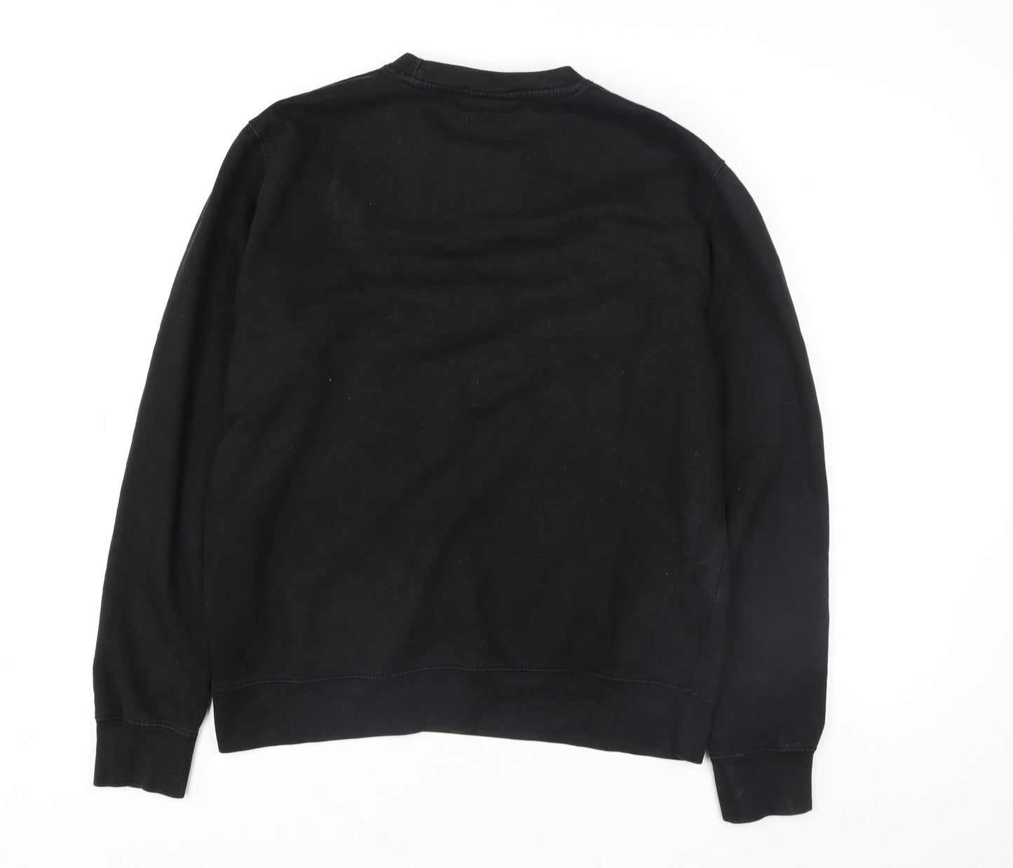 Lime Blonde Womens Black Heart Motif Pullover Sweatshirt Size M