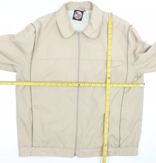 Fortress Men's Beige L Basic Zip-Up Work Jacket 44in
