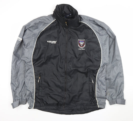 Azzurri Sport Men’s Black Mid-Length Lightweight Zip Jacket M