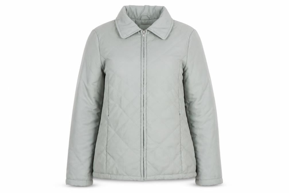 Damart Women Green Quilted Mid-Length Jacket Size 12