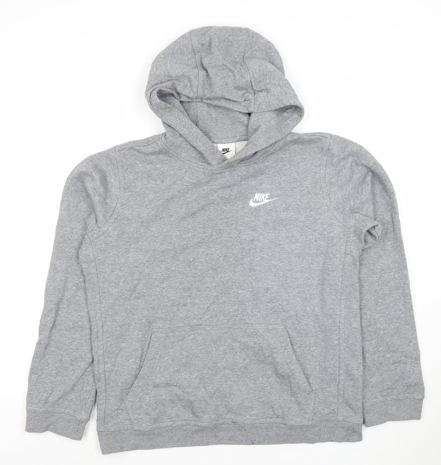 Nike Boys Grey XL Pullover Hoodie Cotton Blend Classic Fit