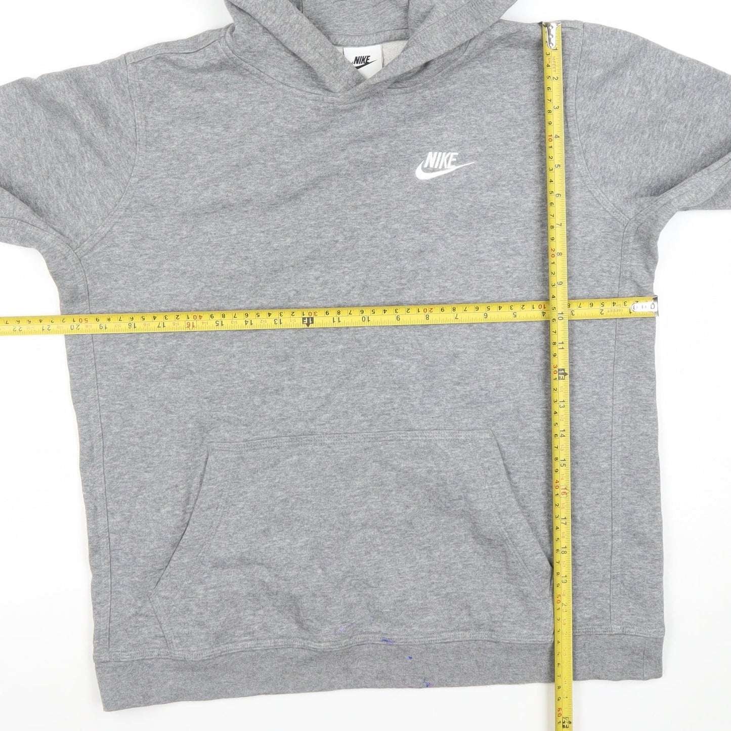 Nike Boys Grey XL Pullover Hoodie Cotton Blend Classic Fit