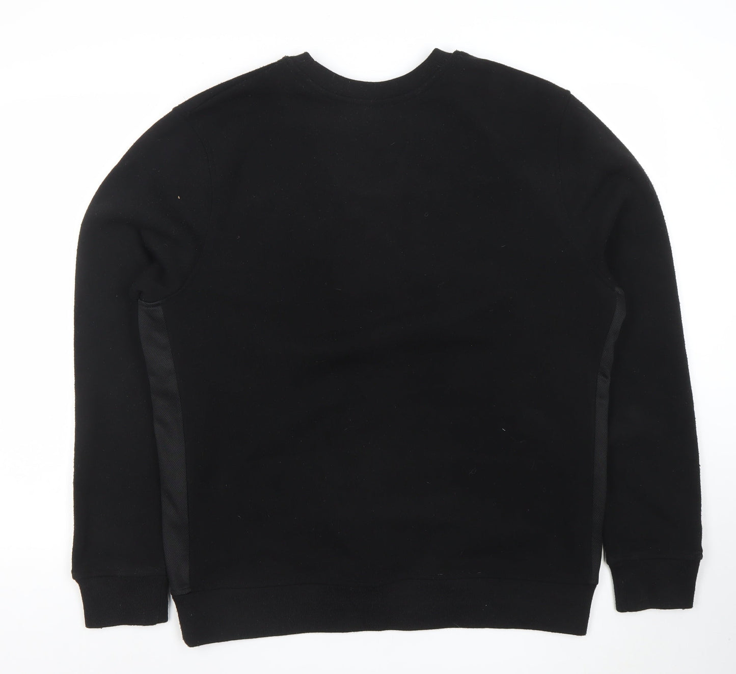 Everlast Men’s Black Crew Neck Sweatshirt L Pullover Fleece Logo