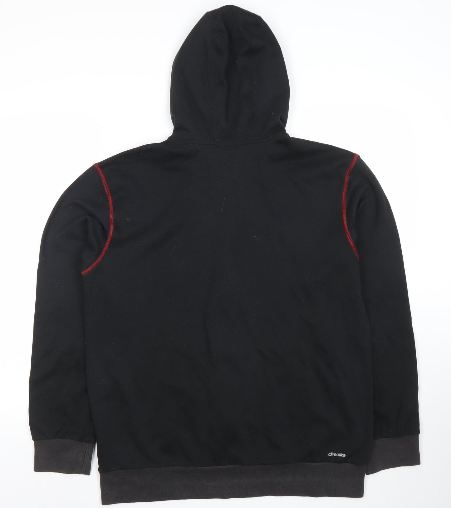 Adidas Mens Black Full Zip Hoodie Medium Sports Fleece Jacket