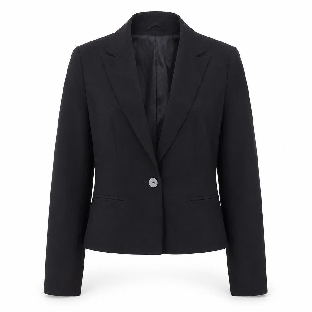ONLY Essentials Women's Black Single-Breasted Blazer Size 8