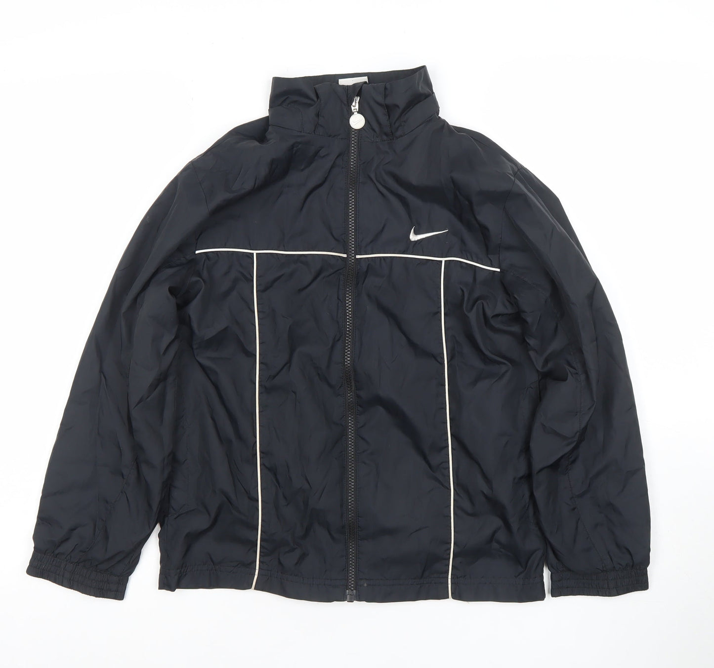 Nike Boys Black 8-10 Years Track Jacket Full Zip Lightweight Sportswear