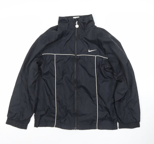 Nike Boys Black 8-10 Years Track Jacket Full Zip Lightweight Sportswear