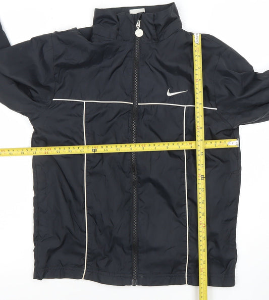 Nike Boys Black 8-10 Years Track Jacket Full Zip Lightweight Sportswear