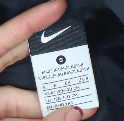 Nike Boys Black 8-10 Years Track Jacket Full Zip Lightweight Sportswear