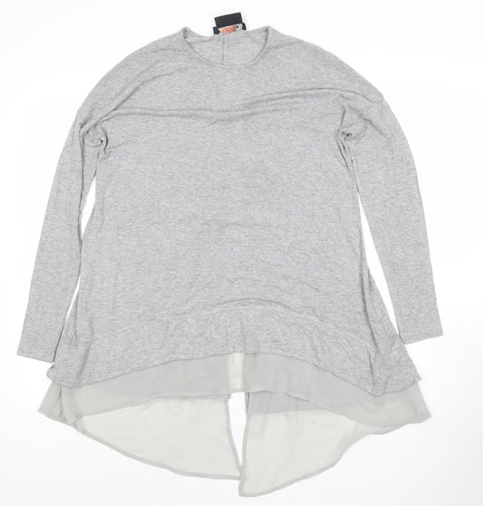 Womens UK Size 8 Firetrap Grey Viscose Blend Blouse