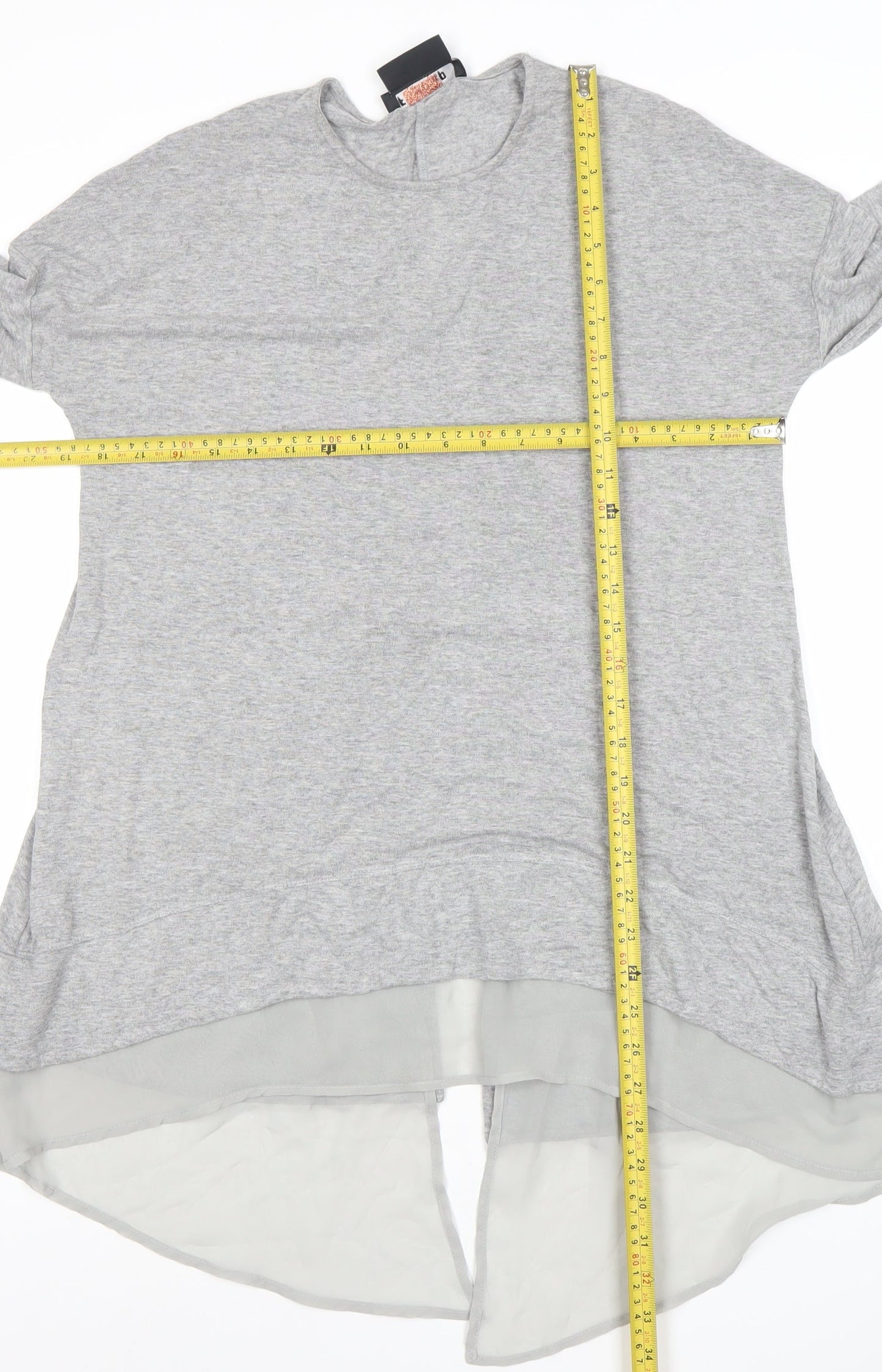 Womens UK Size 8 Firetrap Grey Viscose Blend Blouse