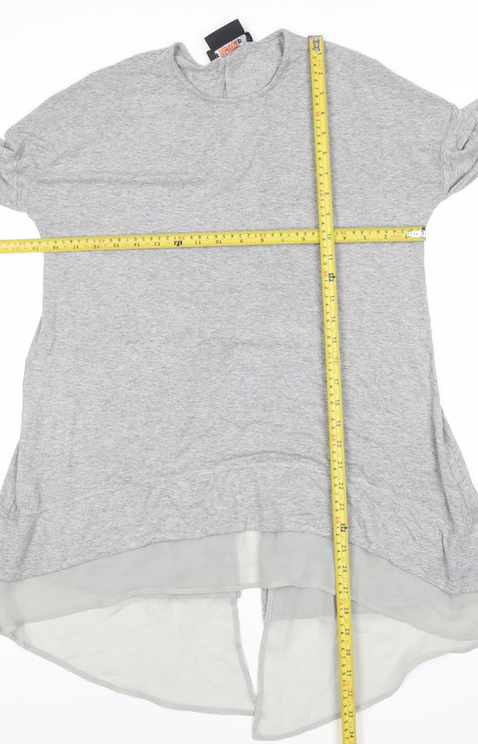 Womens UK Size 8 Firetrap Grey Viscose Blend Blouse