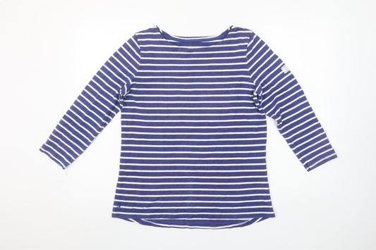Womens UK Size 12 Joules Blue 100% Cotton T-Shirt