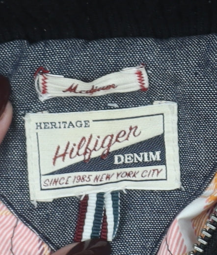 Tommy Hilfiger Women Black Long Parka Coat Faux Fur Trim Hood Belted M