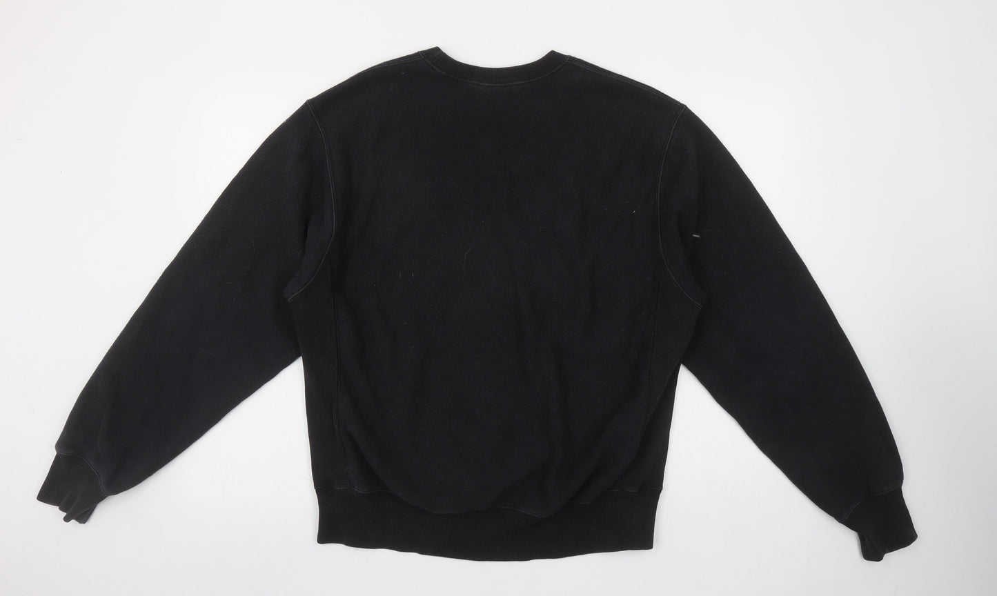 Champion Men's Black Medium Reverse Weave Embroidered Sweatshirt