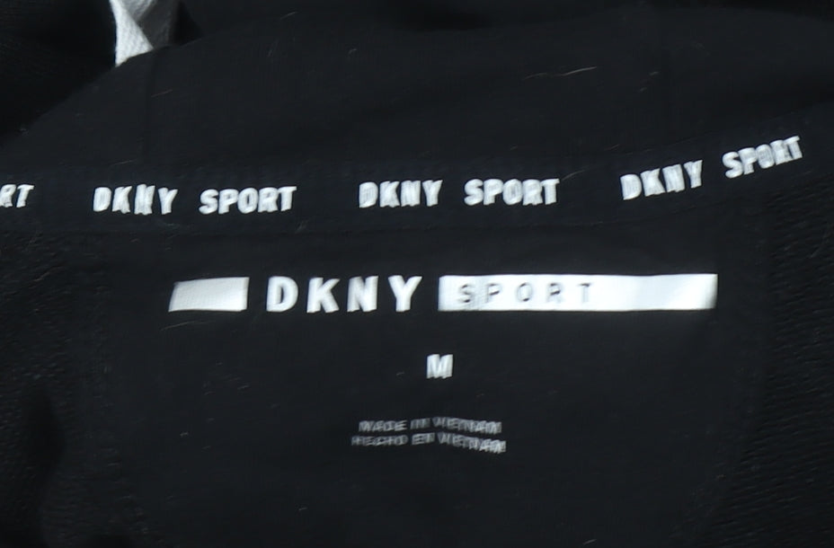 Womens UK M Relaxed DKNY Black Pullover Hoodie