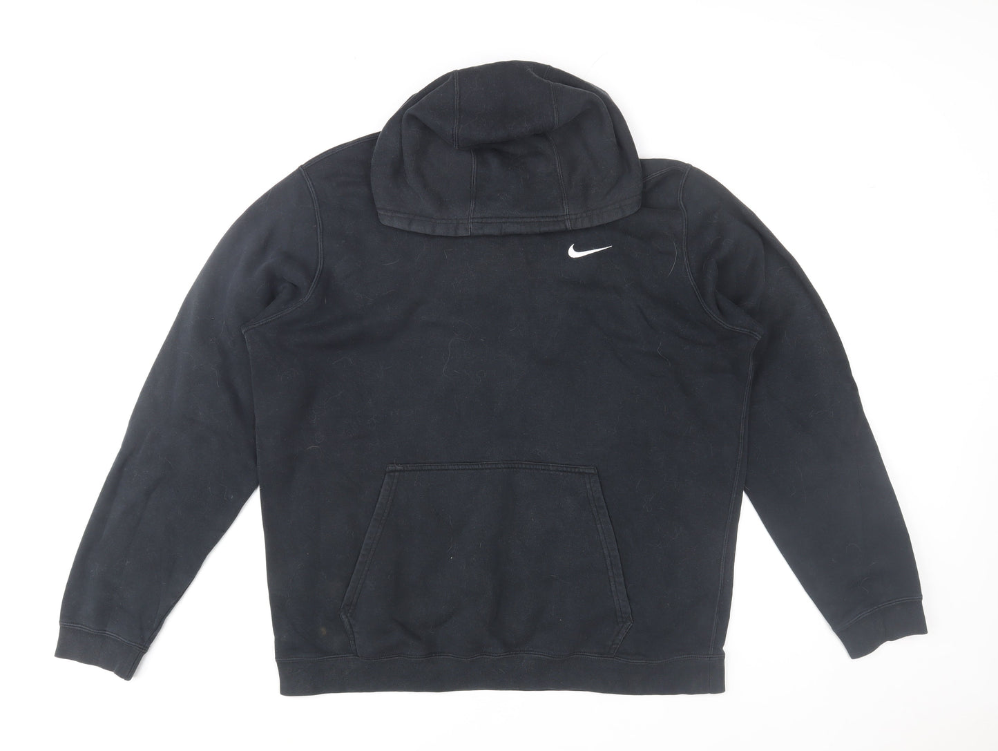 Nike Men’s Black Pullover Hoodie XL Fleece Cotton Blend