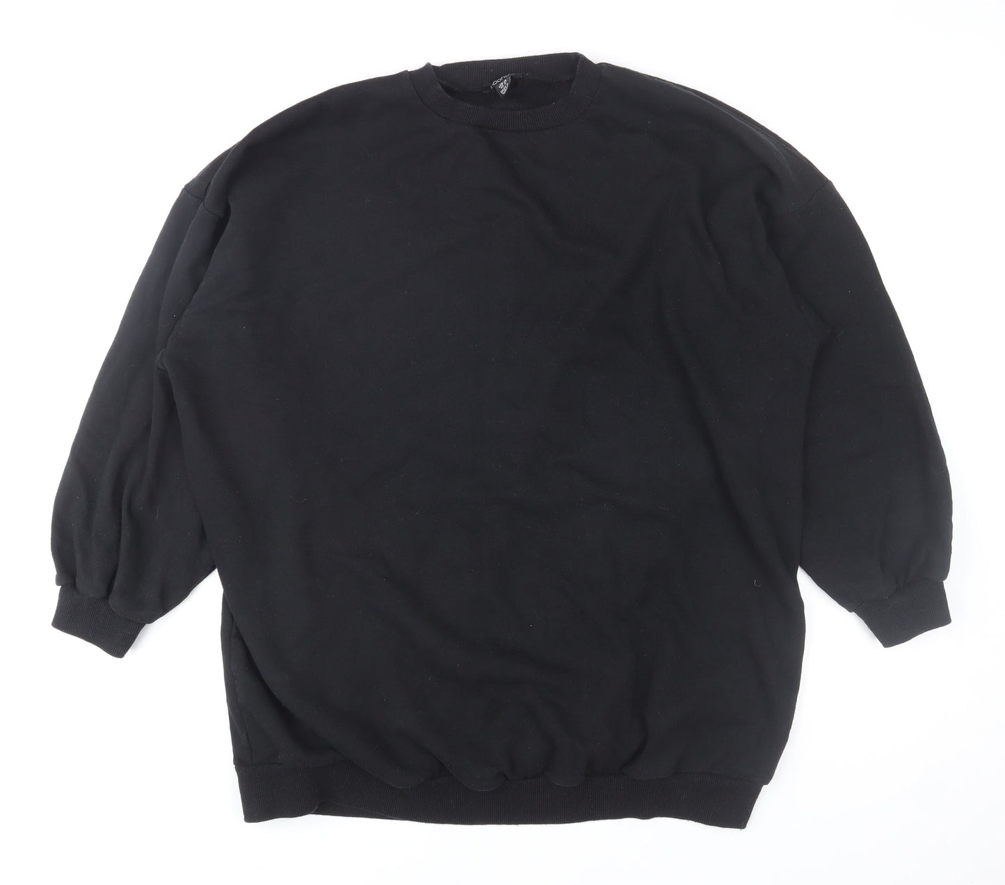 Boohoo Womens Black Size 16 Crew Neck Pullover Sweatshirt