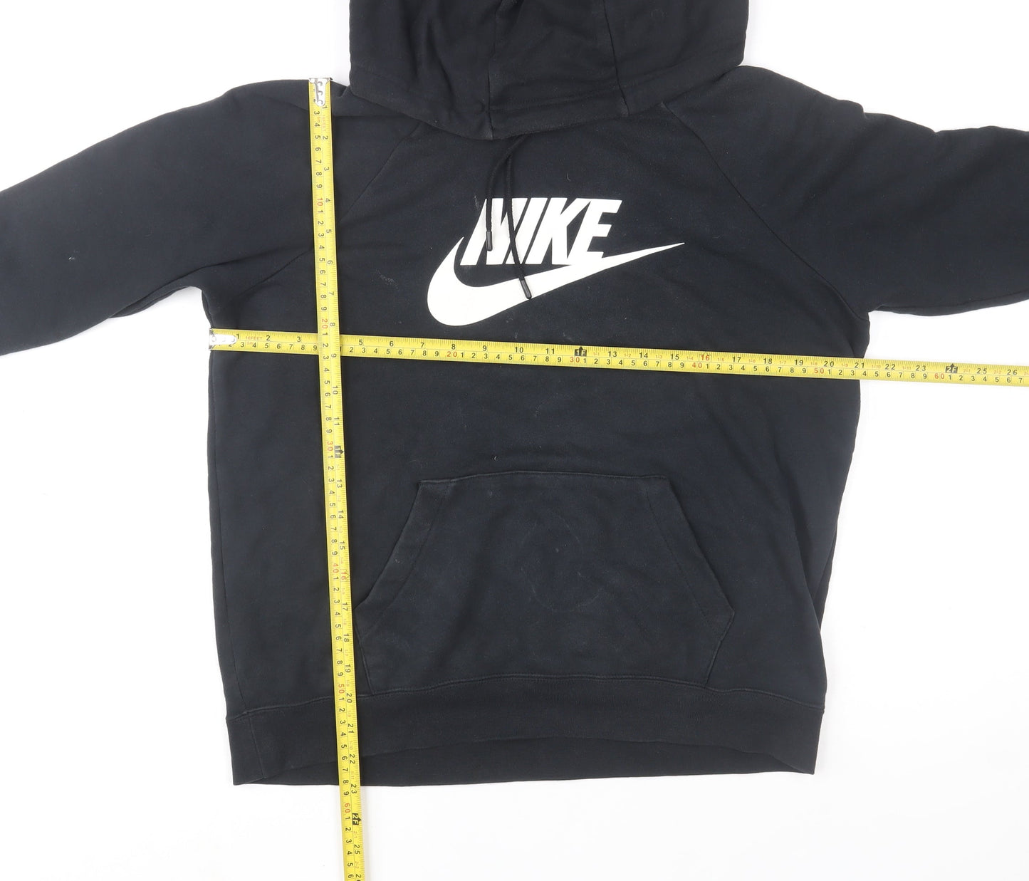 Nike Mens Black Pullover Hoodie M Regular Fit Fleece Sportswear