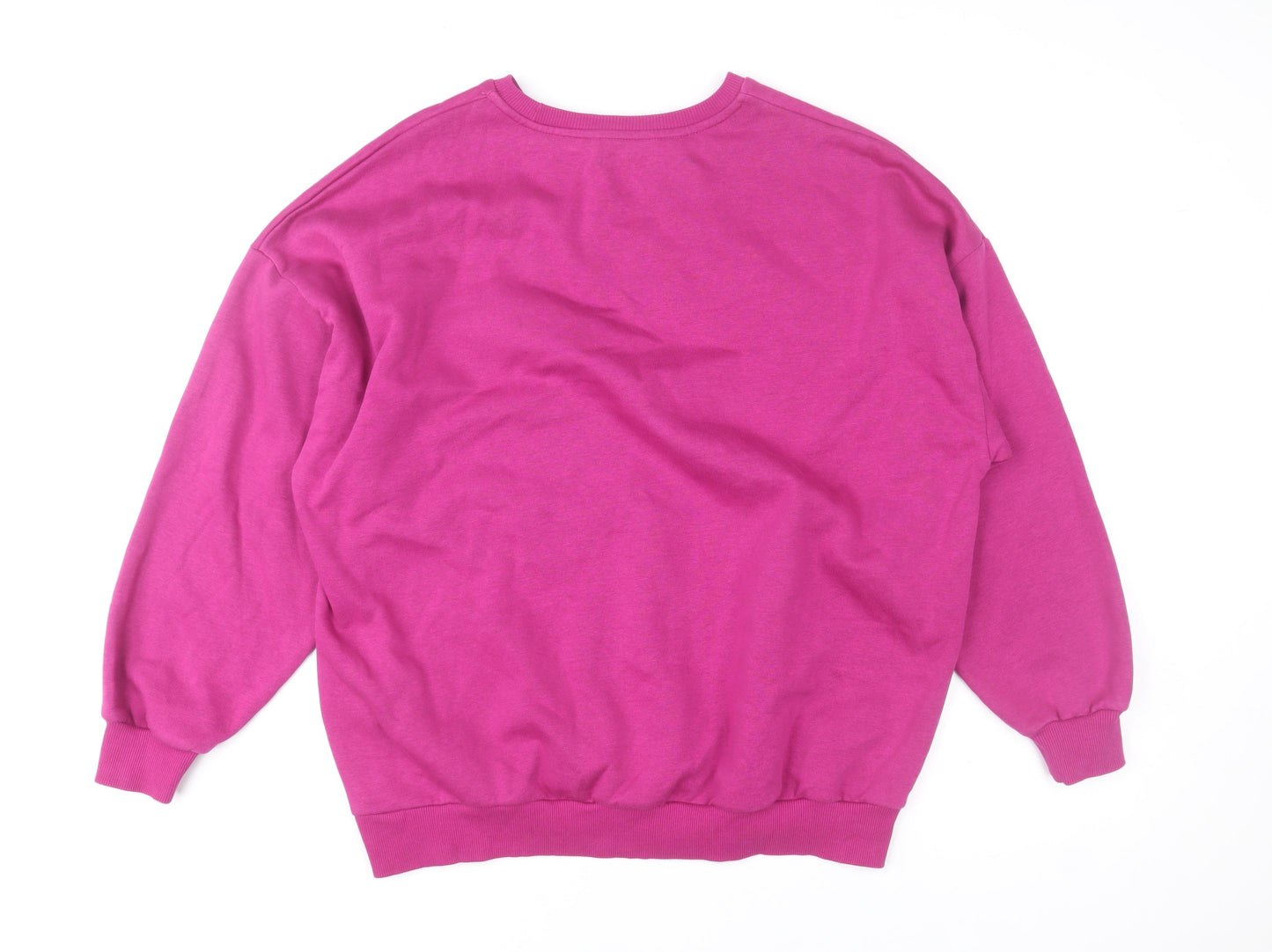 George Women’s Pink Kiss Me Pullover Sweatshirt M 12-14 Cotton Blend