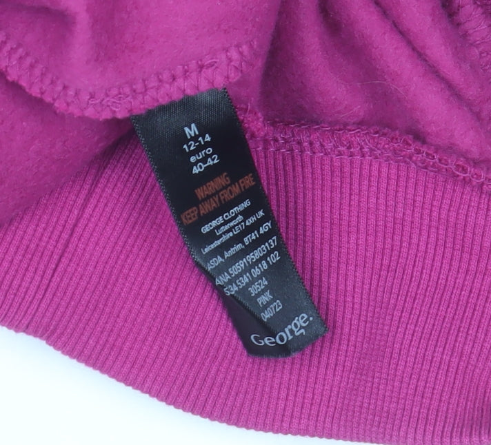 George Women’s Pink Kiss Me Pullover Sweatshirt M 12-14 Cotton Blend