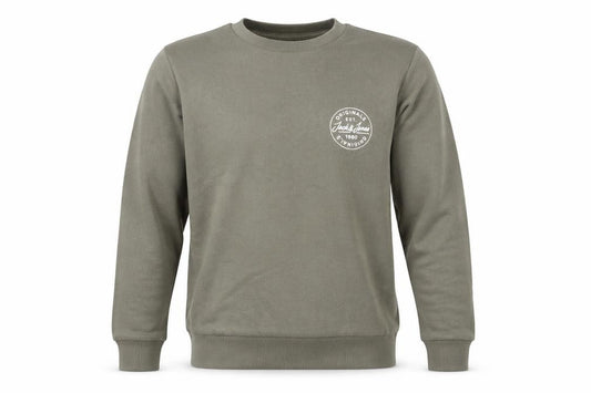 Mens UK S Regular JACK & JONES Green Pullover Sweatshirt