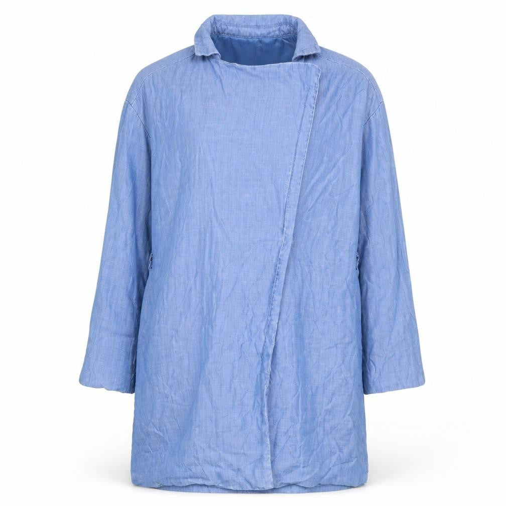 Monki Women Blue Lyocell Relaxed Open Coatigan Size S