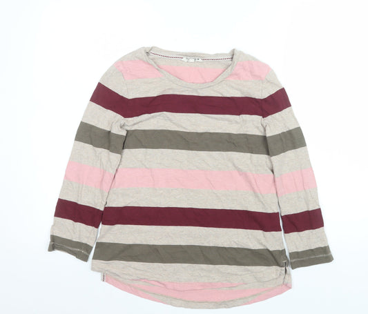 Womens UK Size 8 FatFace Multicoloured Cotton T-Shirt