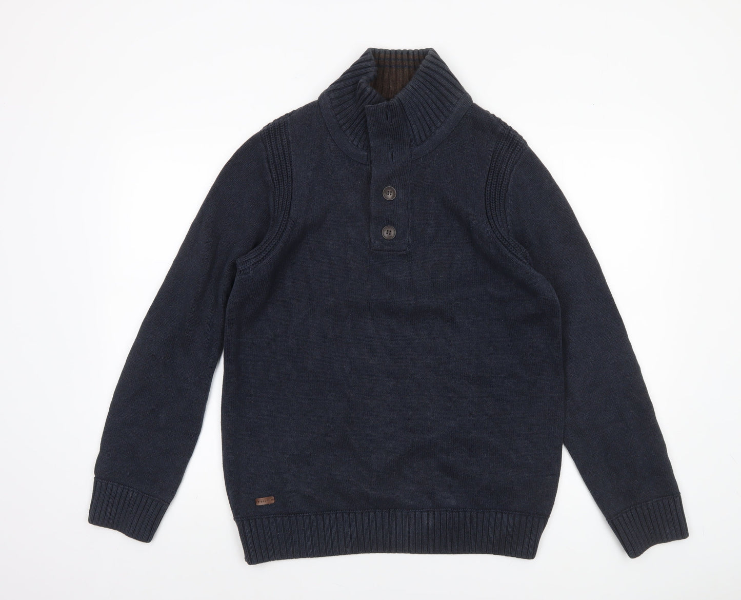 Designers at Debenhams Men's Blue Cotton Henley Jumper Medium