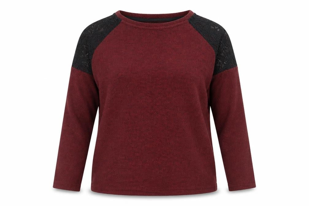 Peacocks Womens Red 3/4 Sleeve Knit Top Size 10