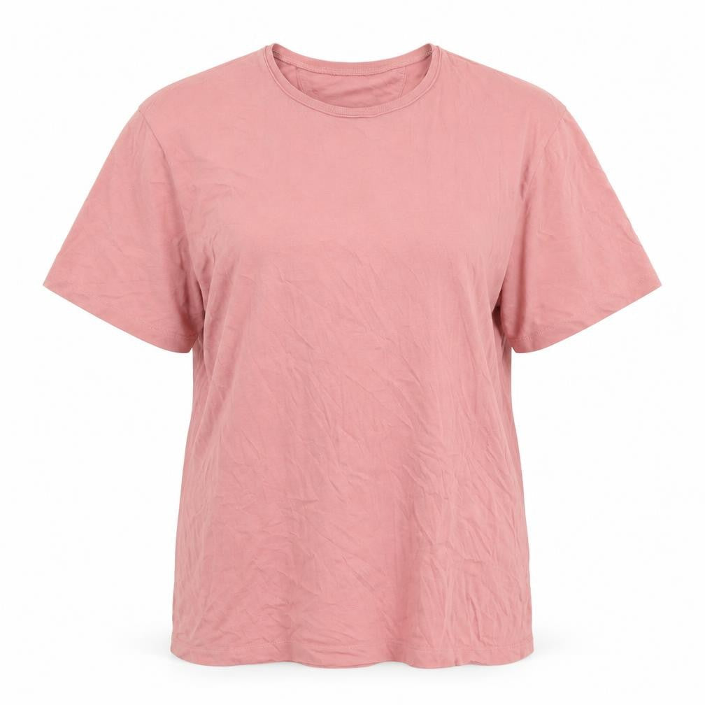 Zara Women Pink Cotton Basic Crew Neck T-Shirt Size 14