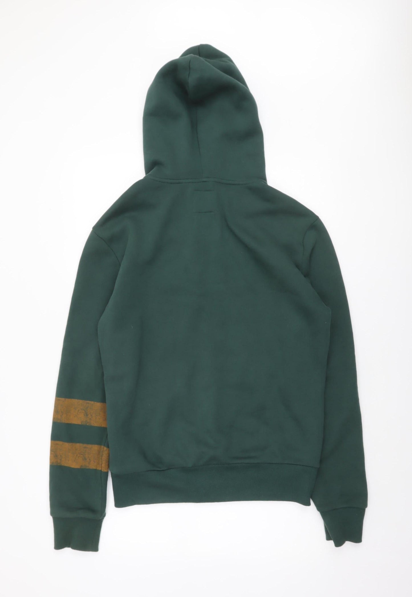 Superdry Men's Green Full Zip Hoodie Size S Fleece Logo Sportswear