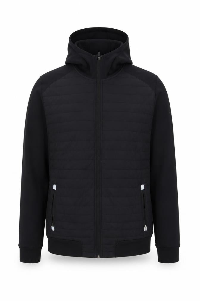 Dunnes Mens Black L Hooded Softshell Activewear Jacket