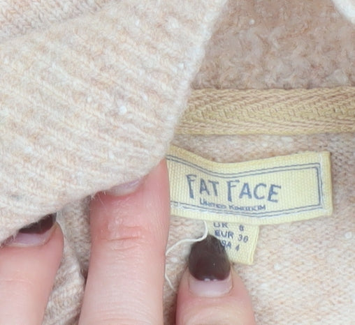 Womens UK 8 Regular Fat Face Beige Pullover Tight-Knit