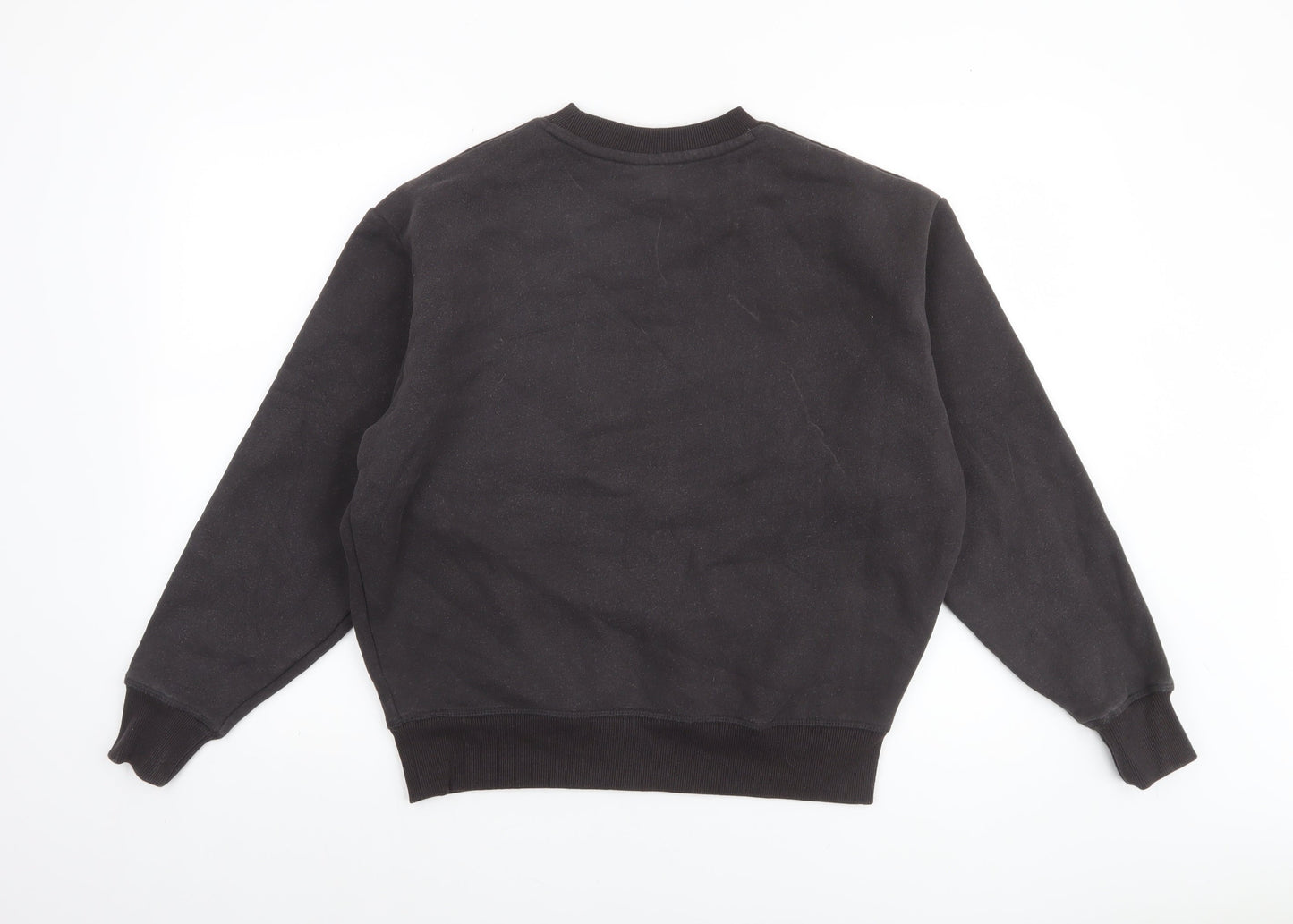 Superdry Women Black Size 10 Crew Neck Vintage Sweatshirt